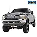 EAG Replacement Super Duty ABS Grille - Charcoal Gray - With Amber LED Lights for 1999-2004 Ford F-250 F-350 Super Duty