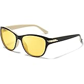 FIMILU Night Driving Glasses for Women Men, Polarized Night Vision Glasses Reduce Glare for Night 8859