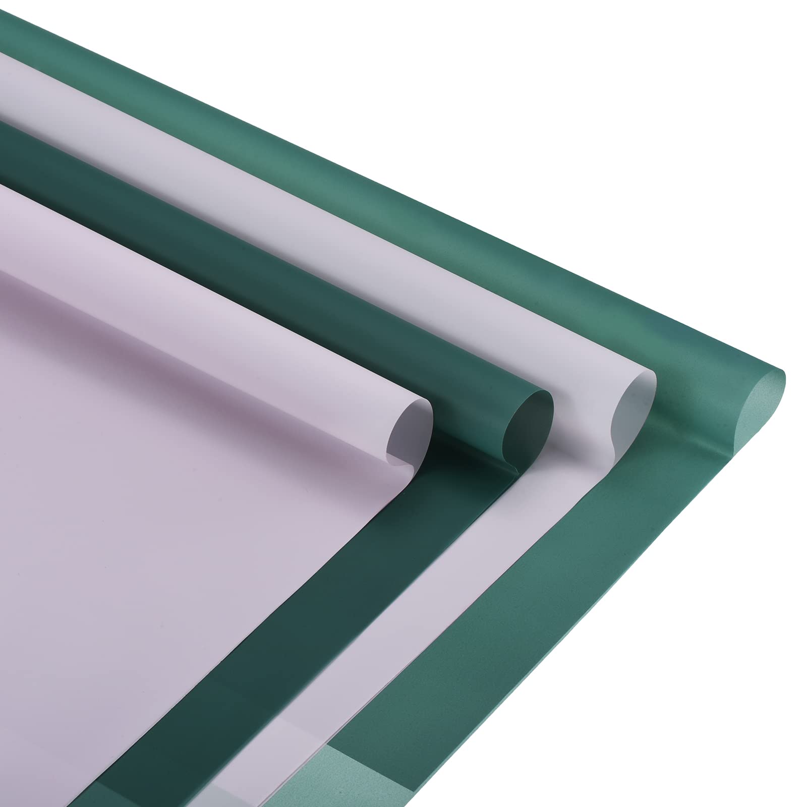 PATIKIL 22.4x22.4 Inch Flower Wrapping Paper, 1 Set/40 Sheets Waterproof Florist Floral Bouquet Wrap Paper for DIY Crafts Gift Packaging, Light Purple/Dark Green