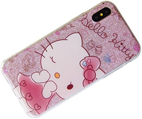 Bybee Glitter Design Hello Kitty hybrid case for iphone X / iphone 10 (5.8 IN) - Retail Packaging (IPXTPUGLKT2)