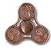 PleToy Spinner Fidget Toy Metal Triangle Hand Spinner - Premium High Speed Bearing - Stainless Steel Metal Frame - for Calm Focus ADHD Autism - Kids Adult - Spin 4-7 Minutes (Red Copper)