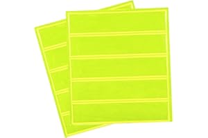 PATIKIL 5 x 1 Inch Safety Reflective Stickers, 10Pcs 500cd/lx.m2 Warning Sticker Waterproof Reflector Tape Strip for Night Sa