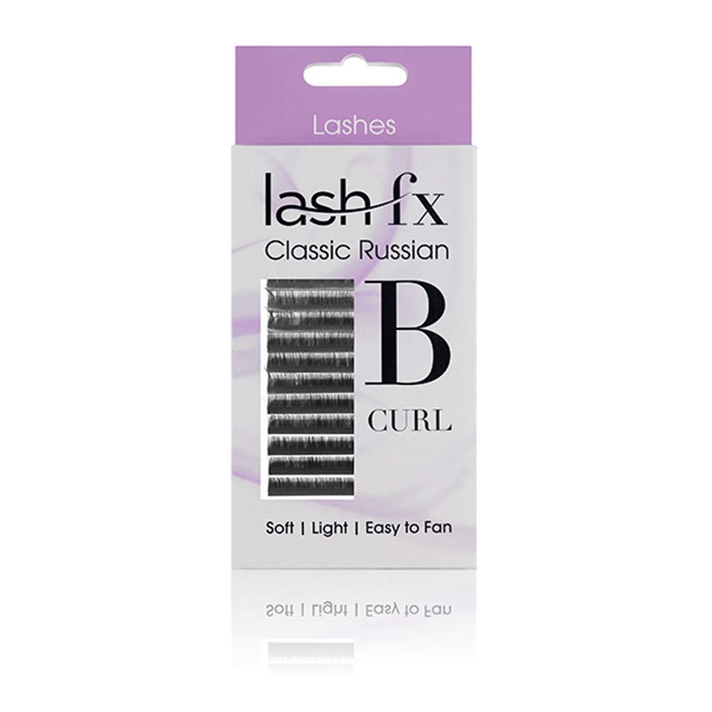 Lash FX B Curl Russian Volume, 0.07mm, Lightweight False Lashes