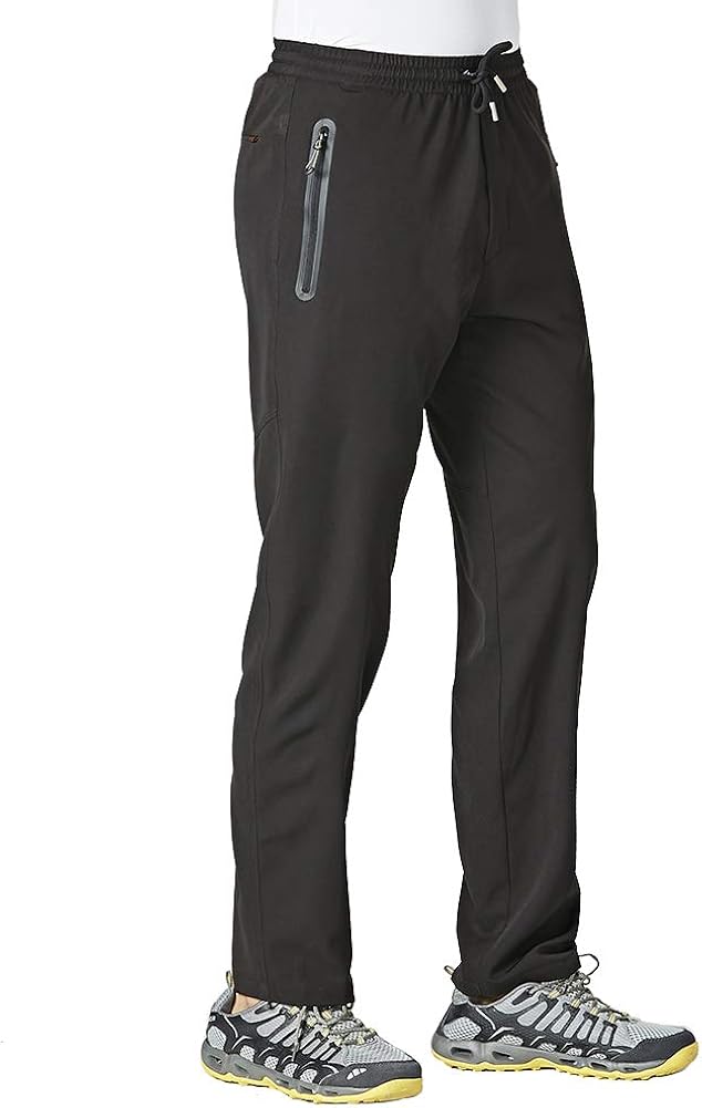 TBMPOY Men's Lightweight Hiking Pants Breathable Mountain Camping Fishing Running Active Jogger Pant: Clothing