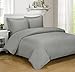 Royal Hotel Bedding 100% Cool Duvet Covers, Viscose Made from Bamboo, Comforter Cover with Corner Ties and Button Closer, King/Cal King Size, Gray