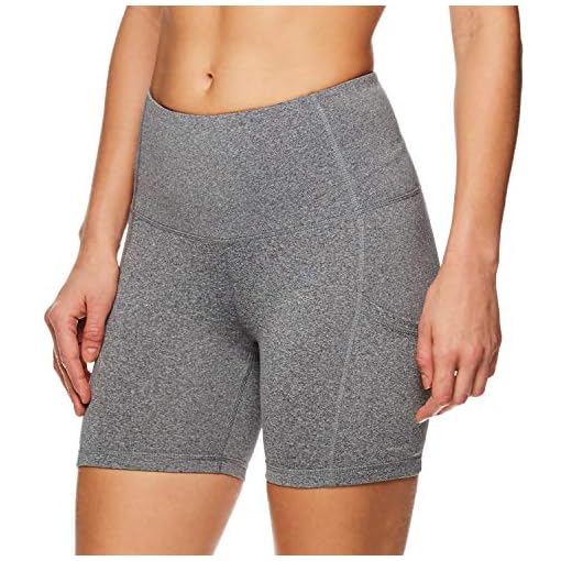Reebok Women's Compression Running Shorts with Phone Pocket - High Waisted Performance Workout Short - 5 Inch Inseam…