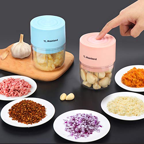 Mini Electric Garlic Chopper, 250ml Food Chopper, Powerful & Portable