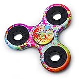 Lizber Fidget Spinner, Best Hand Spinner for Fidgeters, Anti-Anxiety Tri-Spinner Fidget Toy with Smooth Finished, Best Stress Reducer Toy for ADHD, ADD, Autism, and Killing Time - Camouflage Fireworks