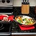 Love This Kitchen Silicone Trivet/Hot Pads for Hot Dishes - Easy to Clean Pot Holder for Kitchen - Durable, Flexible, & Multi-Purpose Mat That Helps Protect Countertops (7x7 in, Red, 1 Pair)