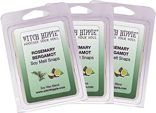 Rosemary Bergamot Scented Wickless Candle Tarts, 3PK,18 Natural Soy Wax Cubes,This Fragrance Is A Calming Blend Of Orange, Mid Notes Of Rosemary, Lily With Base Notes Of Vanilla, Musk And Blonde Woods