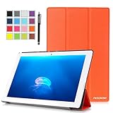 Sony Xperia Z4 Tablet Case, Pasonomi Ultra-Slim and Ultra-light PU Leather Folio Case Stand Cover With Smart Cover Auto Wake / Sleep Feature for Sony Xperia Z4 Tablet-PC 10.1 inch (Slim Series Orange)