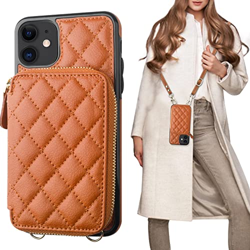 Bocasal Crossbody Wallet Case for iPhone 11, RFID Blocking PU Leather