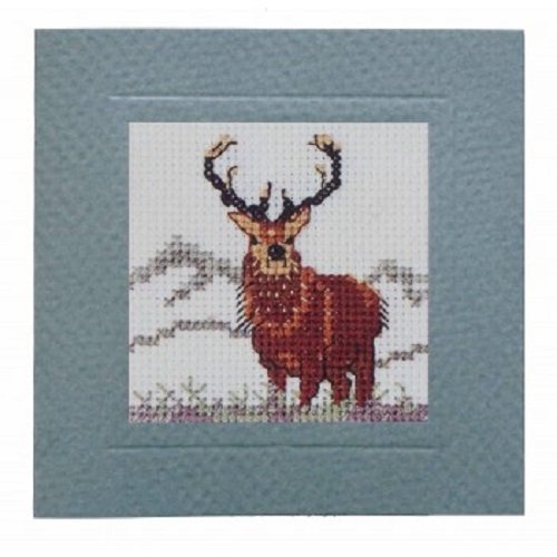 Stag Card Cross Stitch Kit By Textile Heritage MCSA