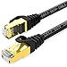 Cables Direct Online 30FT S/FTP Cat7 Copper Network Ethernet Patch Cable, Internet Wire, Compatible with PC, Laptop, Modem, Router, TVs, Printer Cord, Consoles for Home and Office (30ft, Black)