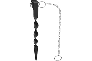 Rain Chain, 13 Inch Anchor with 17 Inch Spiral Chain, Iron Gutter Adapter for Downspout, Weatherproof Outdoor