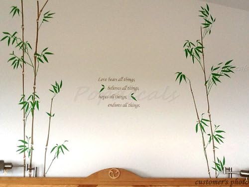 Custom Color PopDecals - Four Oriental big bamboo - 71 in tall - nursery wall decals tree vinyl wall art wall decor sticker wall vinyl stickers pop baby gift idea