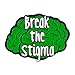 PinMart Break The Stigma Green Awareness Mental Health Brain Enamel Lapel Pin