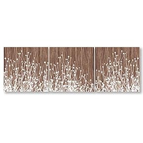 Wall26-3 Panel Canvas Wall Art- Wooden Texture Art -Giclee Painting Wall Bedroom Living Room Home Decoration - 12"x12"x3 Panels