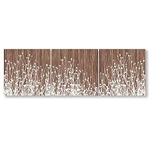 3 Panel Wooden Texture Art Painting Wall Bedroom...