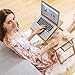 Folding Laptop Desk, Bamboo Notebook Table Dorm Desk, Bed Desk Bed Serving Tray Breakfast Table Foldable Coffee Tea Table Portable Bamboo Laptop Stand with 5 Tilting Top Angles & Drawerthumb 1