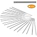 ADSDIA Kabob Skewers, 14'' Barbecue Skewers Stainless Steel Skewers Flat Metal Skewers for Grilling with Portable Storage Tube (20 PCS)