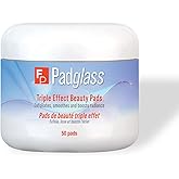FRENCH PHARMACY Padglass Bright Beauty Peeling Pads – Triple Acid Exfoliator with Salicylic, Lactic & Mandelic Acids – Targets Dark Spots, Fine Lines, Uneven Texture – 50 Pads