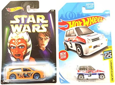 Hot Wheels "MASTER &amp; APPRENTICE" AUDACIOUS (ANAKIN SKYWALKER &amp; AHSOKA TANO) &amp; BONUS: Hot Wheels 2018 50th Anniversary HW Speed Graphics Honda City Turbo II 68/365, White