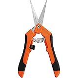Urbanstrive 3X Durable Gardening Scissors Gardening Hand Pruner Pruning Shear with Titanium Coated Curved Precision Blades (O