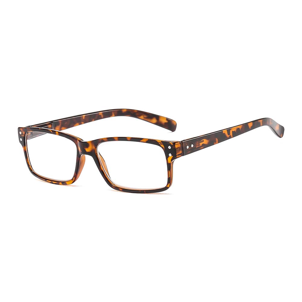 Suertree Reading Glasses, Hinged Reading Glasses Visual Aid Eye Glasses Reading Aid for Men and Women Fashion Gradient Frames Comfortable Glasses for Reading