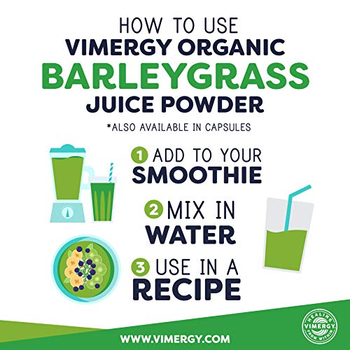 Vimergy USDA Organic Barleygrass Juice Powder (250g) X 2 Bags