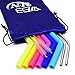 WEBSUN Reusable Silicone Straws Set With Pouch LFGB Approved, 6 PCS Silicone Straws for 30/20oz Yeti/Ozark/Rtic Tumblers, 2 PCS Metal Straws & 2 Cleaning Brushes