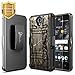 NageBee [Heavy Duty] Shock Proof [Belt Clip] Holster [Kickstand] Combo Case with [Tempered Glass Screen Protector] for ZTE Maven 3, ZTE Overture 3, ZTE Prelude Plus (4G LTE) (Camo)