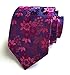 Secdtie Men's Rose Red Purple Tie Floral Woven Silk Paisley Formal Necktie B04