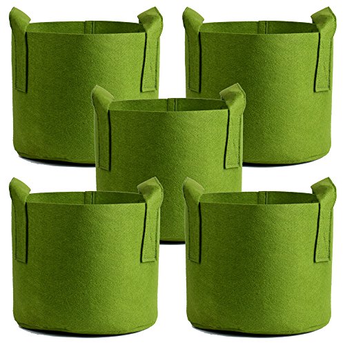 Ming wei grow bags (5 gallon, army green 5-pack)