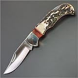 Exquisite Lock Back, Stag Handle, Plain