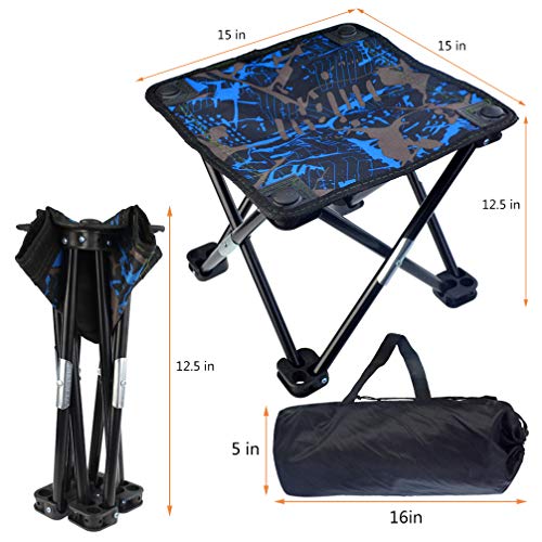Tongcloud Portable Folding Stool Folding Chair Camping Stool for BBQ, Fishing, Hiking, Garden Lightweight Sturdy Chair