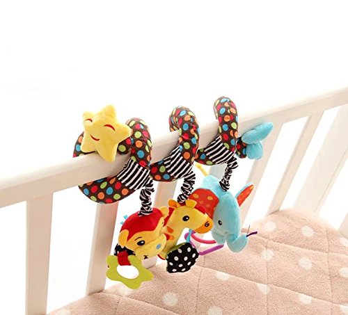 Singring Baby Pram Crib Spiral Plush Toy Stroller