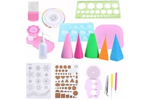 OFKPO Quilling Paper DIY Tools, Paper Craft Rolling Kit for Home Office Decoration