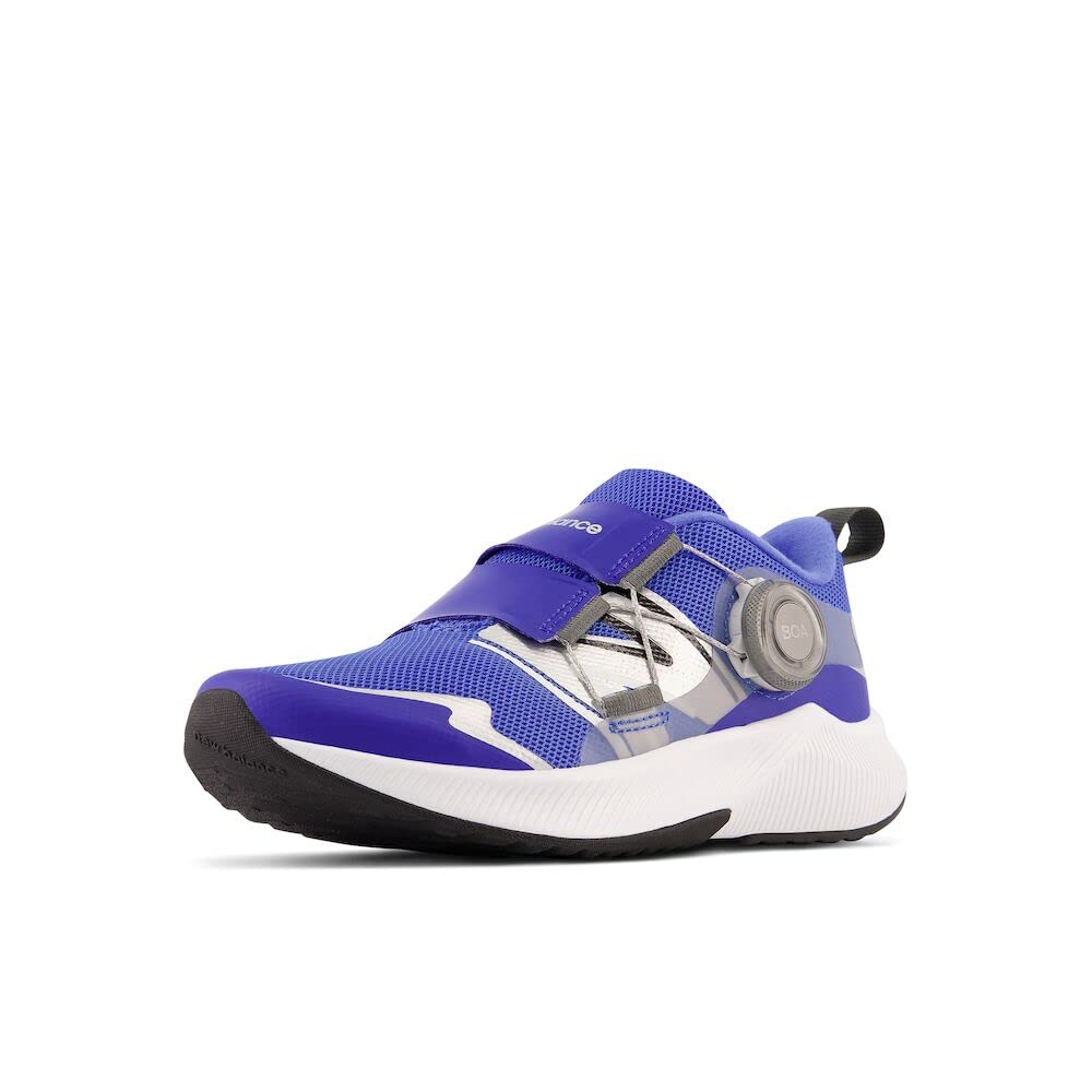 New Balance Kid's Dynasoft Reveal V4 Boa Running Shoe,Blue/Bright Lapis/Silver Metallic,10.5 Wide Little Kid Image