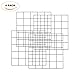 Photo Hanging Display for Room Wall Decorations,4 Pcs Multifunction Metal Mesh Wire Grid Wall Panel with 30 Clips