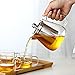 OBOR Small Glass Teapot with 304 Stainless Steel Infuser for Blooming and Loose Leaf Borosilicate Tea Kettle Tea Pot（450ml/15oz)