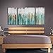 ARTLAND Hand Painted 24x48-inch 'Breezy Valley' 3-Piece Gallery-Wrapped Abstract Oil Painting on Canvas Wall Art Set