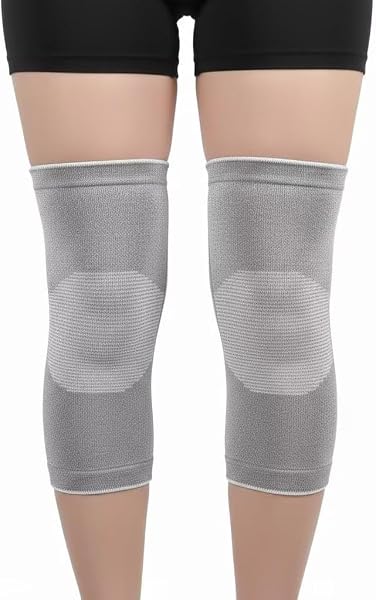Onecompress - One Compress Premium Bamboo Knee Sleeve Original - New & Improved 2026 Model (Gray,Large) - 1