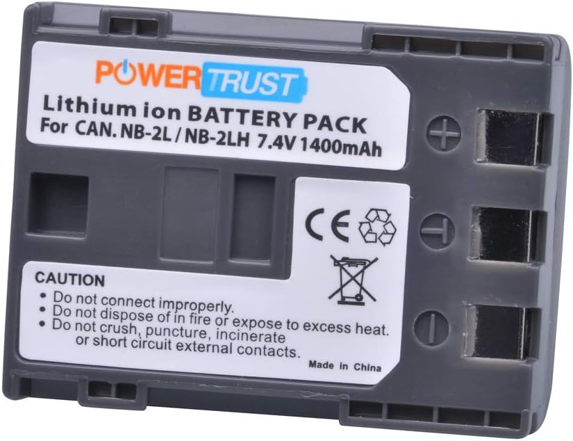 PowerTrust 2pcs NB-2LH NB-2L Battery and Charger for Canon EOS 350D 400D, PowerShot G7 G9 S80 S70, LEGRIA HF R10, R16, R18 - Image 3