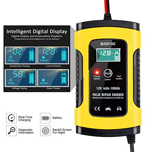 Car Battery Charger, BUDDYGO 12V 5A FullyAutomatic Smart Trickle
