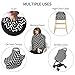 Nursing Cover Breastfeeding Cover carseat Canopy , AiKiddo Shopping Cart Stroller High Chair Covers, Multi-Use Infinity Shawl Fashion Scarf for Moms Infants Girls and Boys (Black)