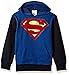 DC Comics Big Boys Superman Fleece Pullover Hoodie, Blue/Black, '8
