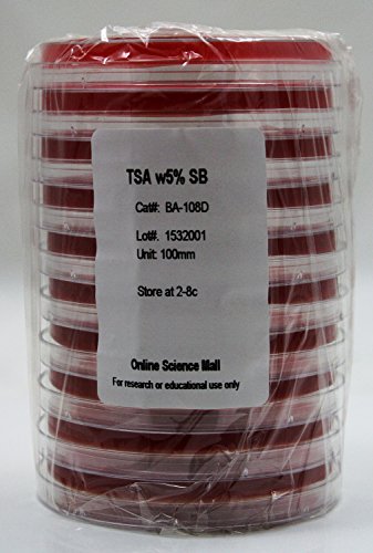 Sheep Blood Agar Pre-poured Petri Dishes pk/10 Plates