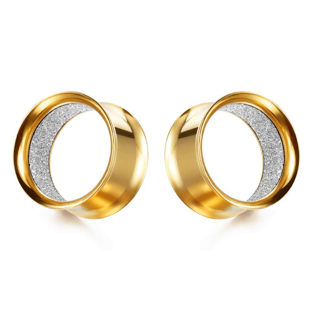 COOEAR Upgrade Eyelet Tunnels And Plugs Flesh Ear Gauges Earrings Piercing Double Flared Stretchers Expander 6mm to 25mm.