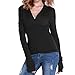 Roco Roca Women's Low V Neck Stretchable Elasticity Knit Sweater